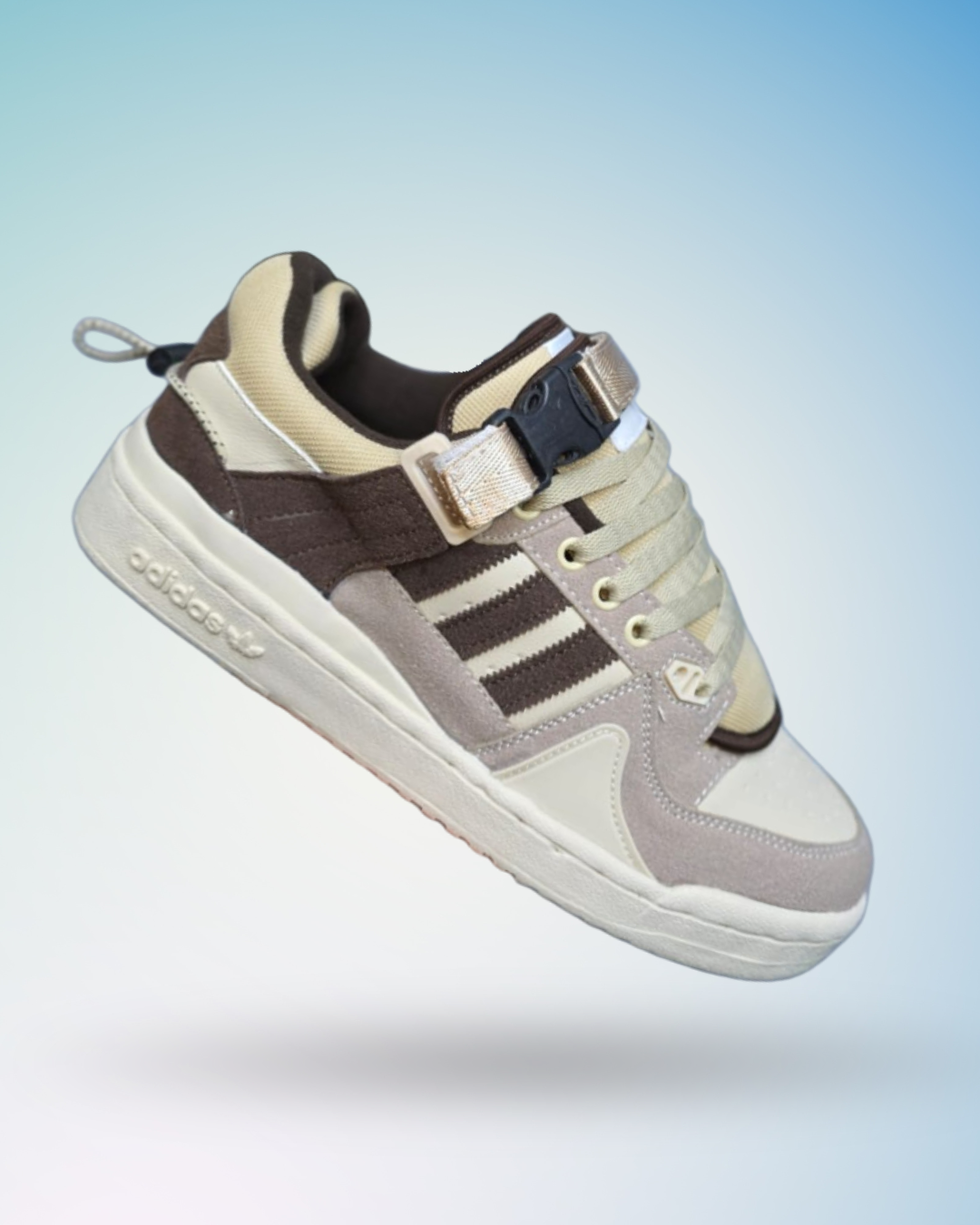 Zapatilla Adidas Forum x BAD BUNNY color crema marron para hombre, tallas del 39 al 43