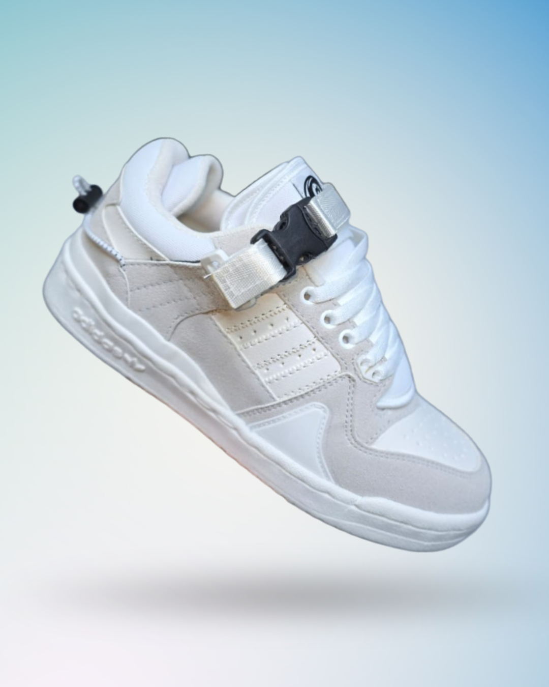 Zapatilla Adidas Forum x BAD BUNNY color blanco plomo para hombre, tallas del 39 al 43