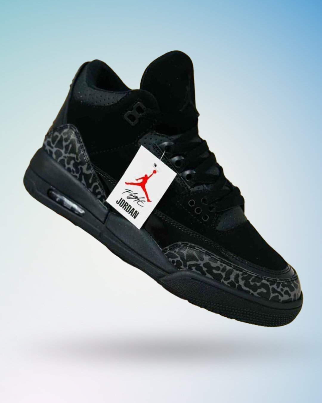 Zapatilla Air Jordan Retro 3 color negro , tallas del 39 al 43