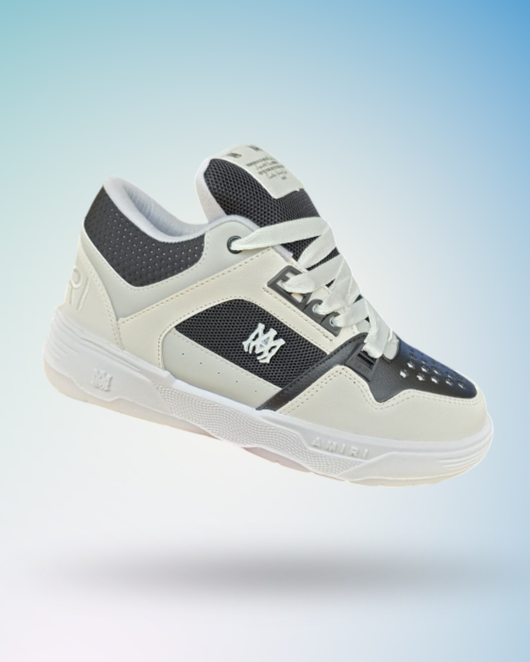 Zapatilla Amiri c10 crema plomo negro suela blanca, tallas del 39 al 43