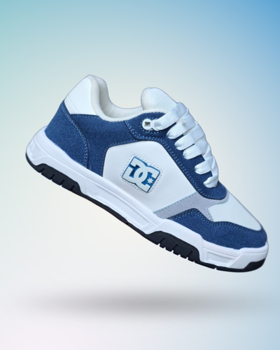 Zapatilla DC acero blanco plomo suela negra, tallas del 39 al 43