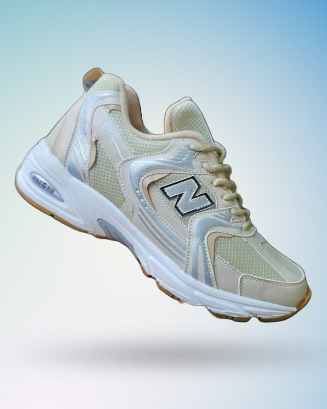 Zapatilla New Balance 530 color crema plomo para hombre, tallas del 39 al 43