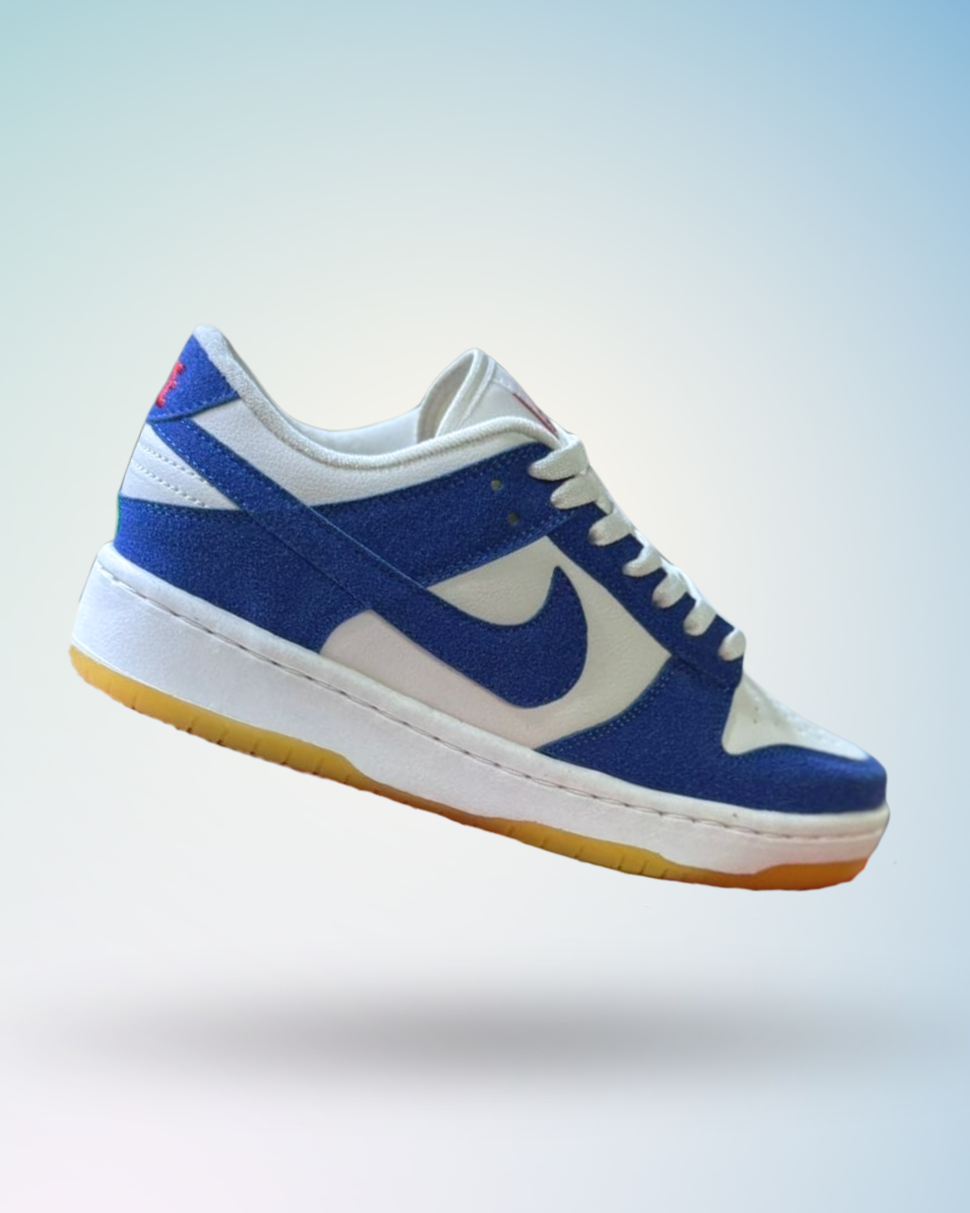 Nike Dunk Low azul, suela blanca amarillo, tallas del 39 al 43